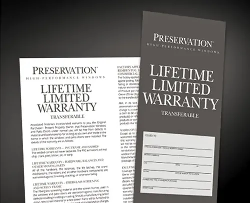 Builders Service - Preservation Windows Lifetime Warranty